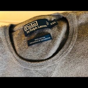 Ralph Lauren Polo - Grey XXL cotton sweater